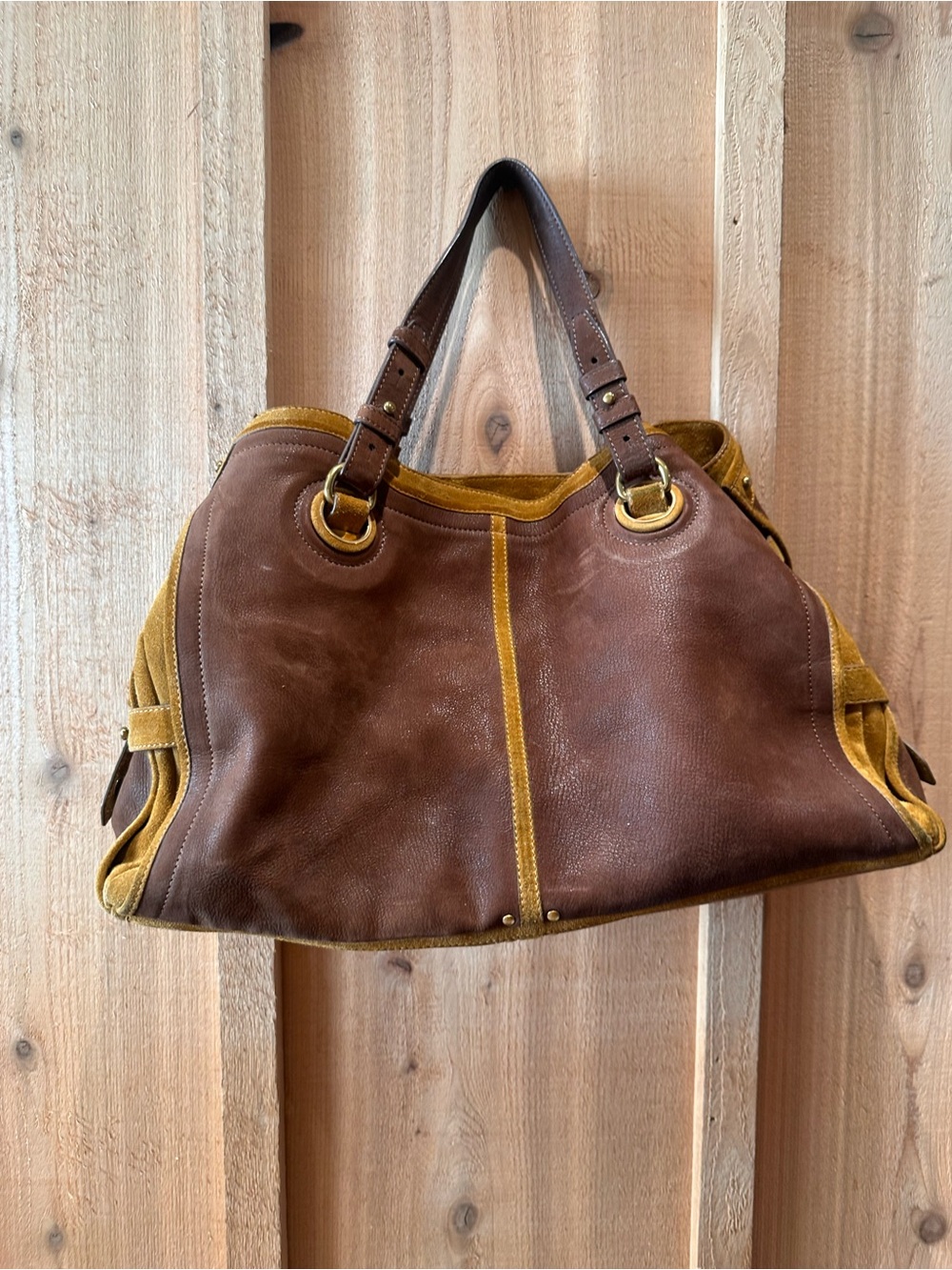 Jerome Dreyfuss Raoul Brown Suede Satchel - Picture 3 of 13